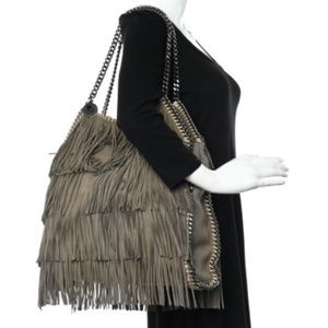 Faux Stella McCartney Suede Fringe Falabella Tote